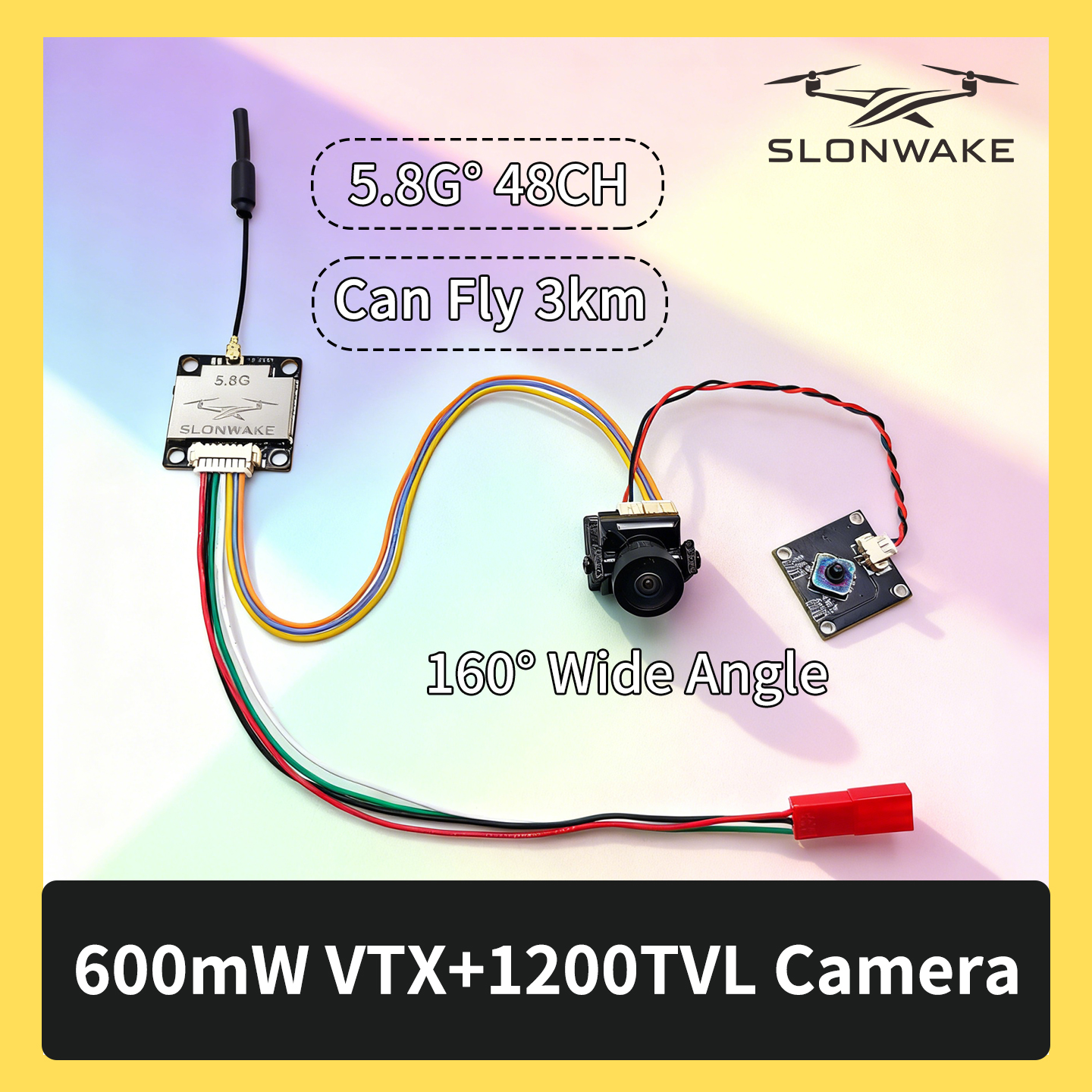 SLONWAKE 5.8G 600mW 7-24V FPV  - Drone Camera ulasan dan harga
