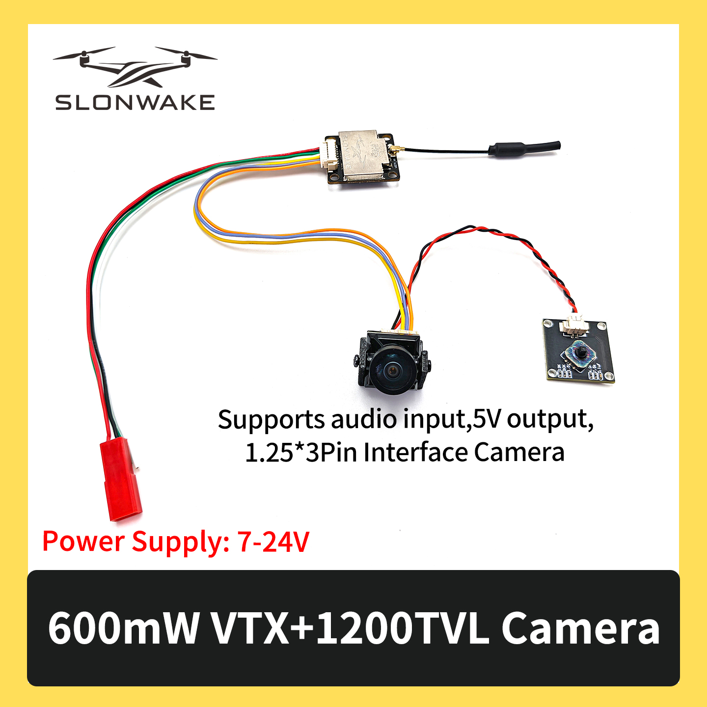 SLONWAKE 5.8G 600mW 7-24V FPV  - Drone Camera ulasan dan harga