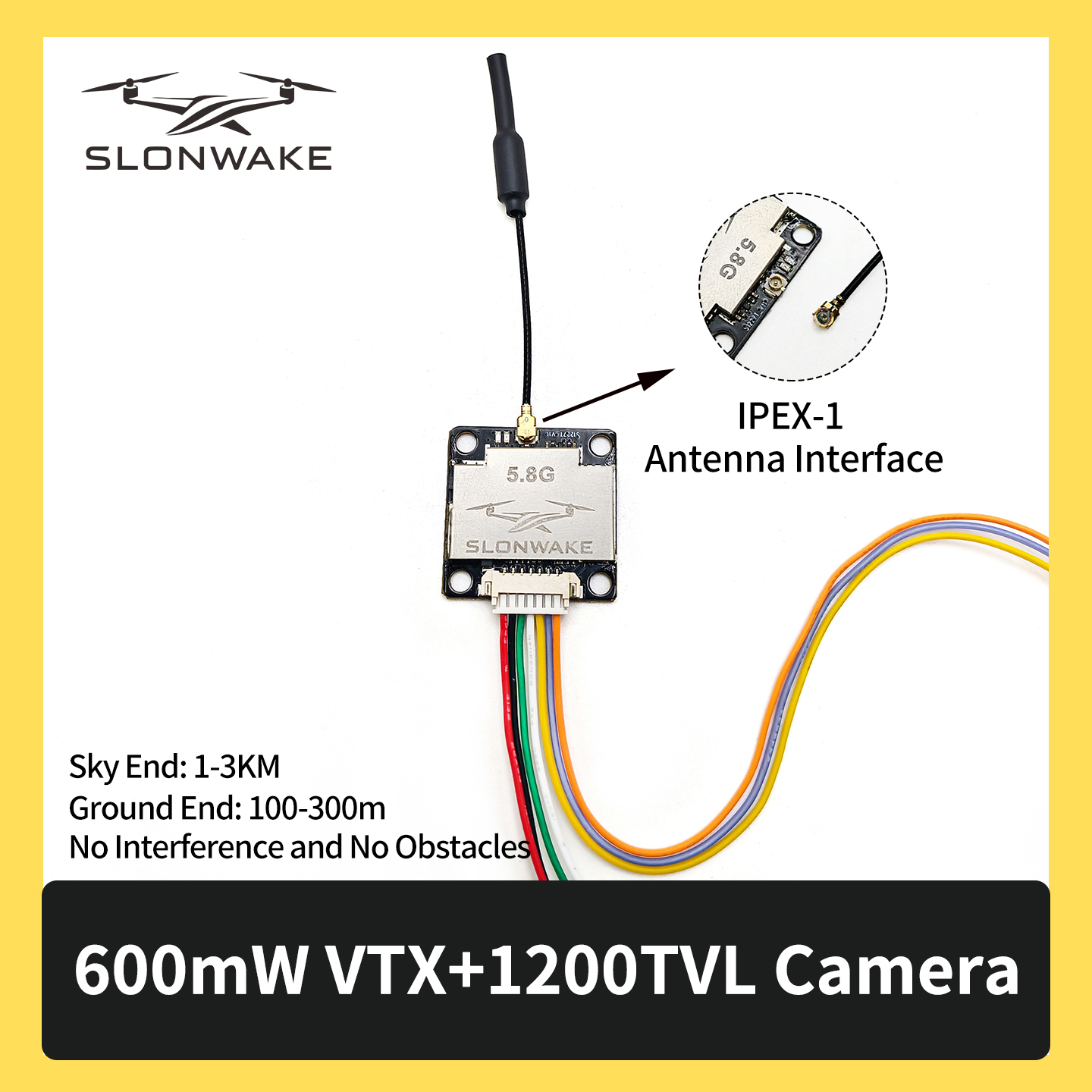 SLONWAKE 5.8G 600mW 7-24V FPV  - Drone Camera ulasan dan harga