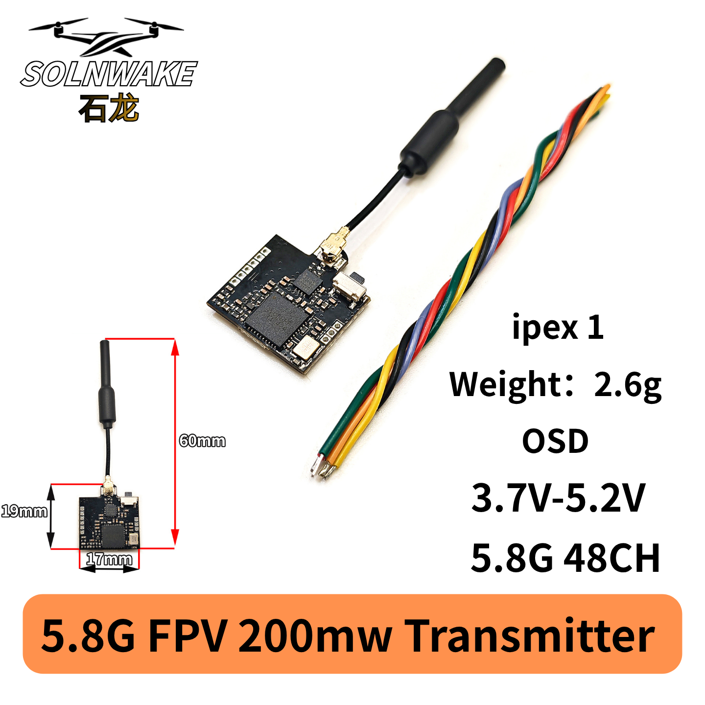 SLONWAKE Nano 5.8G 48CH 200mW  - Drone Receiver ulasan dan harga